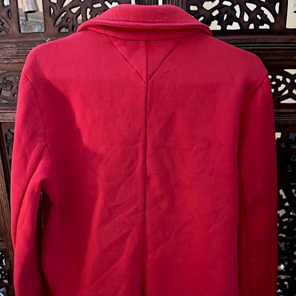 TOMMY HILFIGER RED DOUBLE BREASTED SWEATSHIRT WITH POCKETS LARGE - Picture 4 of 5